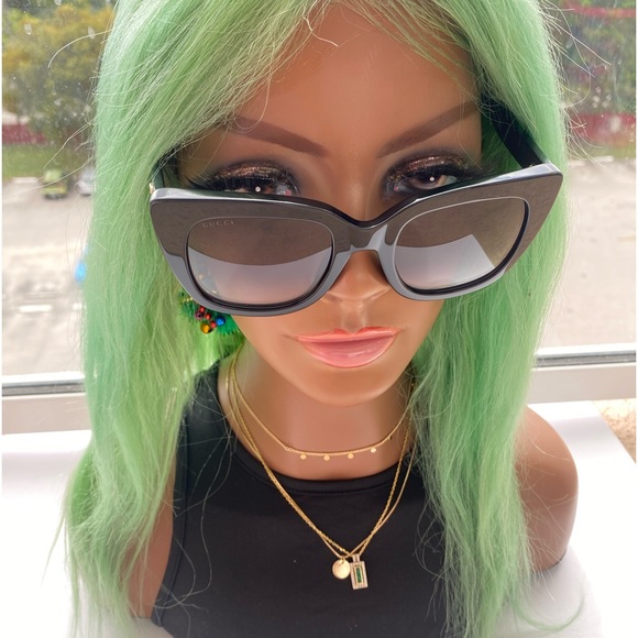 GUCCI GG0163S 003  Cateye Sunglass - Picture 5 of 14